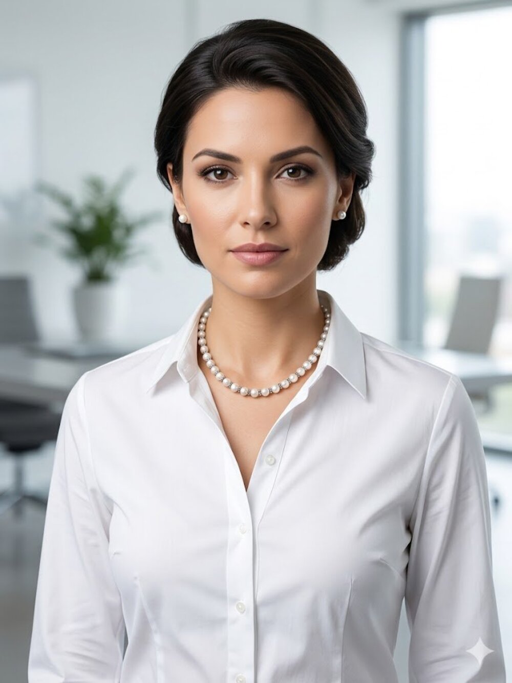 White freshwater pearl choker necklace with sterling silver rondelles 🆕